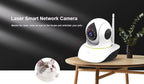 Smart Pet Camera with 3MP HD, Night Vision, Remote Laser Toy & Two-Way Audio for Cats & Dog