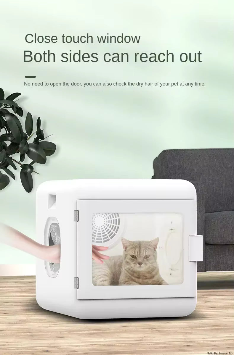 Smart Pet Dryer Box with 360° Airflow | Automatic Dog & Cat Dryer
