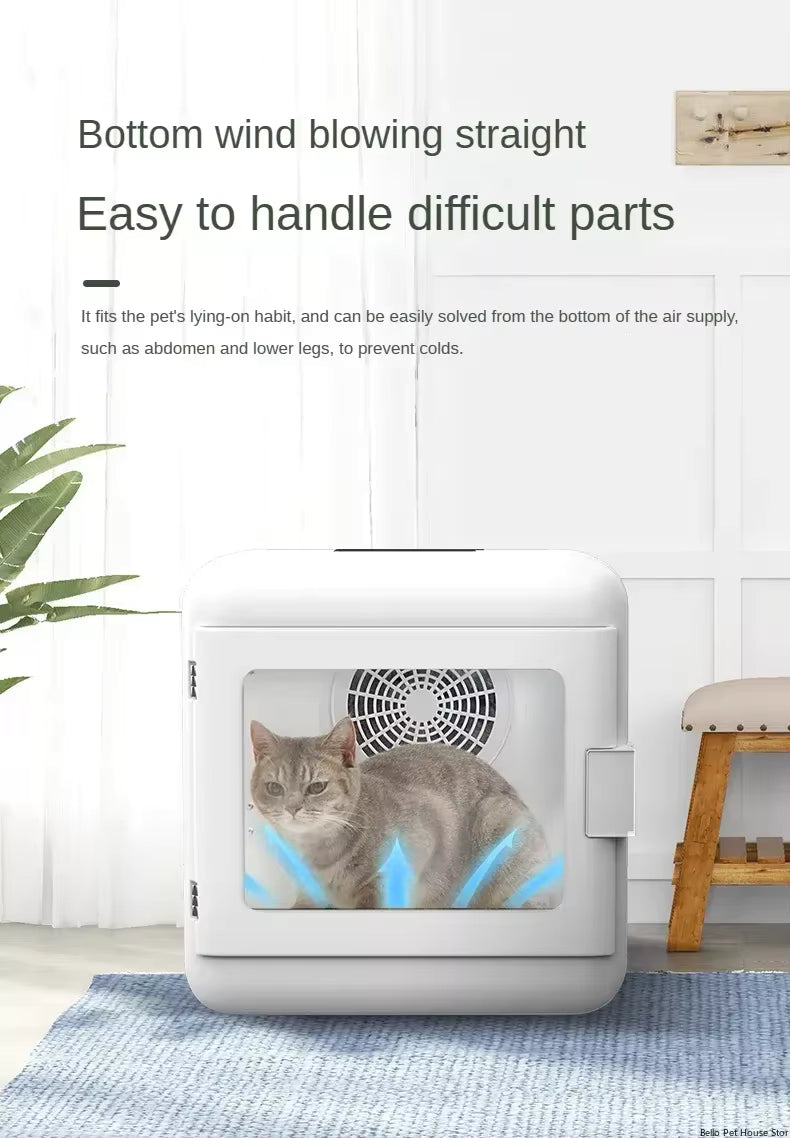 Smart Pet Dryer Box with 360° Airflow | Automatic Dog & Cat Drying Cabinet with Temperature Control & Quiet Operation