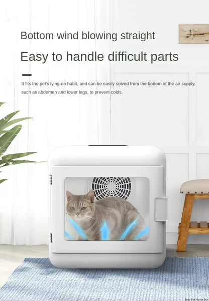 Smart Pet Dryer Box with 360° Airflow | Automatic Dog & Cat Dryer