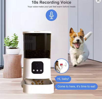 Smart Automatic Dog Feeder | 6L WiFi Pet Feeder with Camera