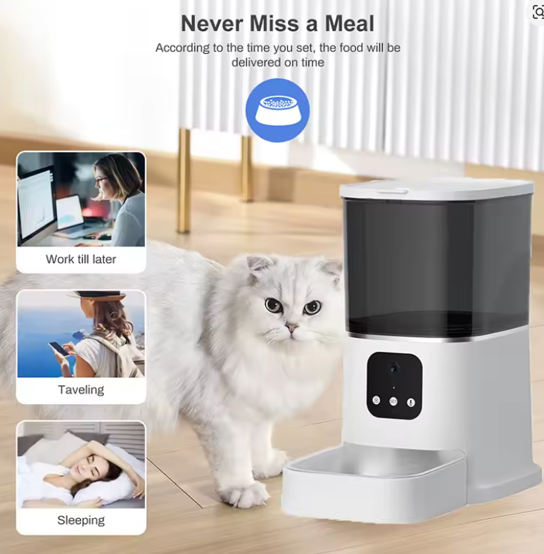 Smart Automatic Dog Feeder | 6L WiFi Pet Feeder with Camera