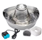 Stainless Steel Pet Water Fountain for Cats and Dogs – 60 oz Automatic Fresh Water Dispenser